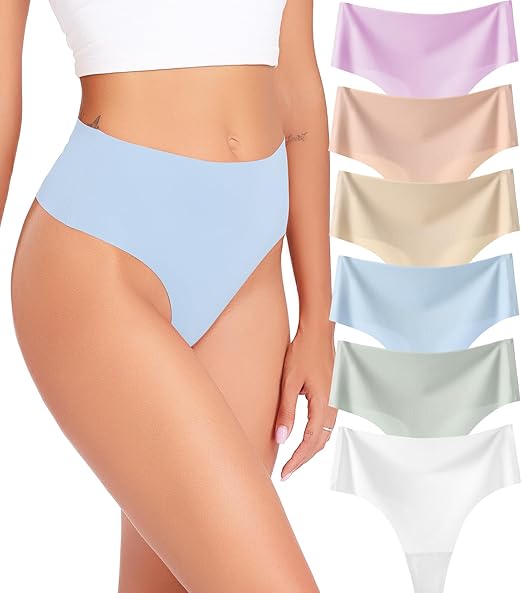 Pack of 6 - Women Seamless Sweet Underwear (Thongs)